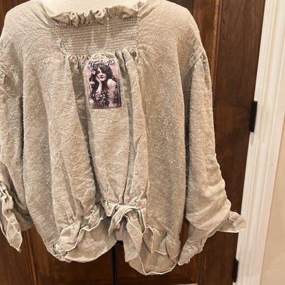 Magnolia Pearl Khaki Long Sleeved Button Front Jacket - Picture 8 of 14